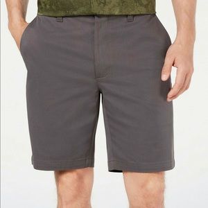 Tasso Elba Mens Twill 9" Inseam Khaki Shorts,